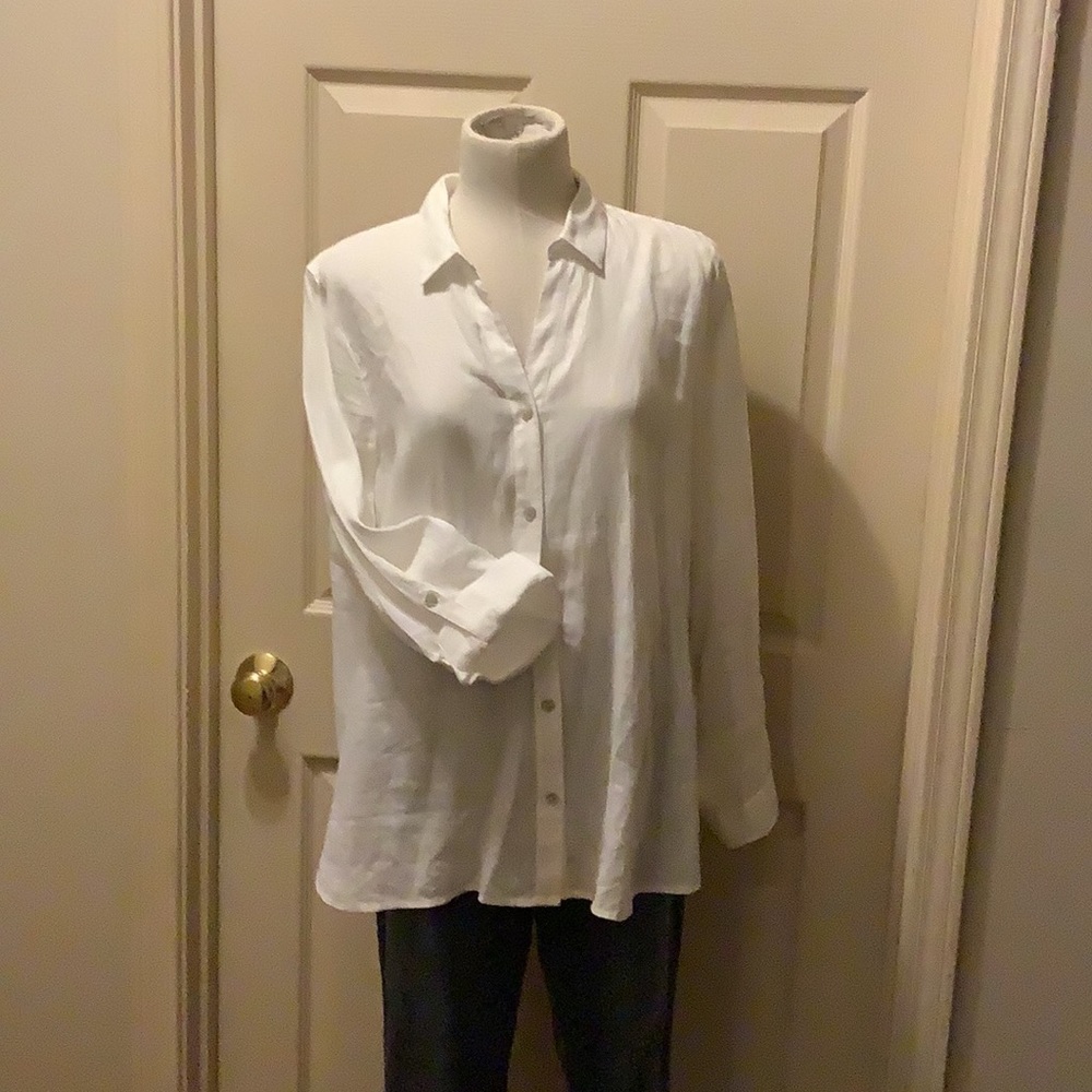 Long Sleeve Linen Blouse